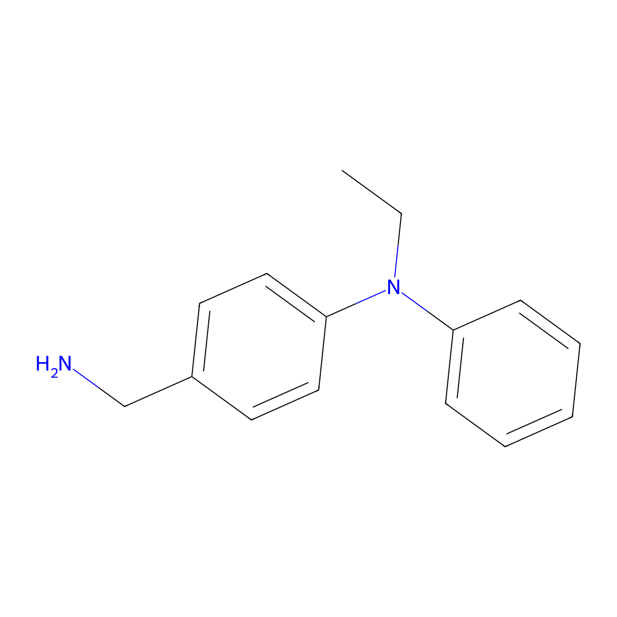 4-(aminomethyl)-N-ethyl-N-phenylaniline molecular structure, CAS 1019575-69-9