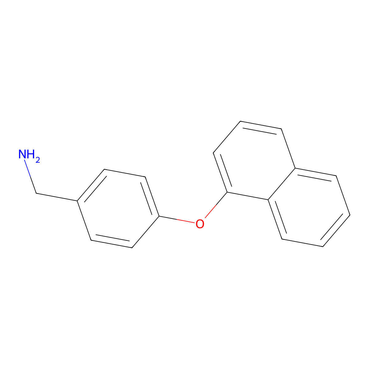 [4-(Naphthalen-1-yloxy)phenyl]methanamine molecular structure, CAS 1019575-87-1