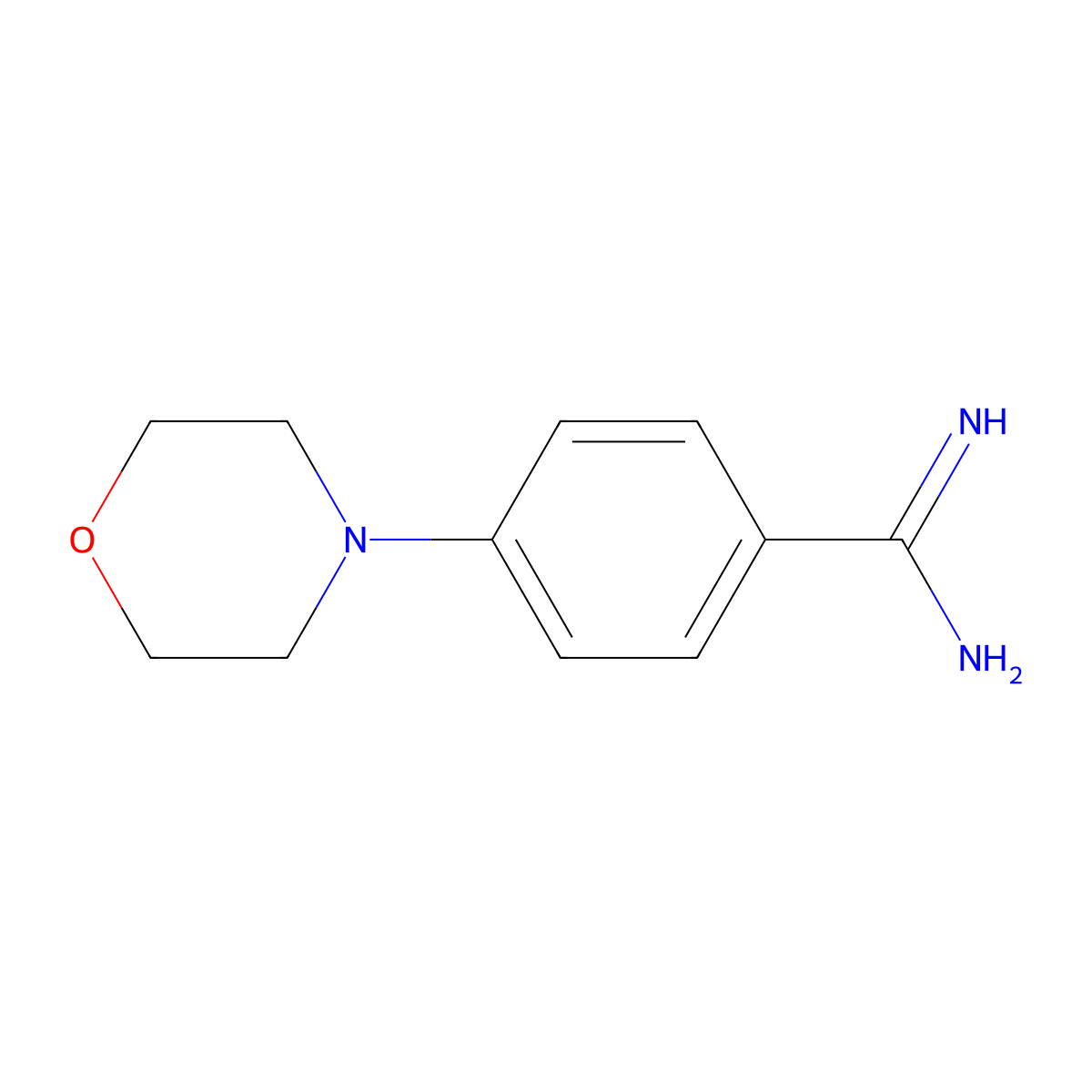 4-Morpholinobenzimidamide molecular structure, CAS 1019575-98-4
