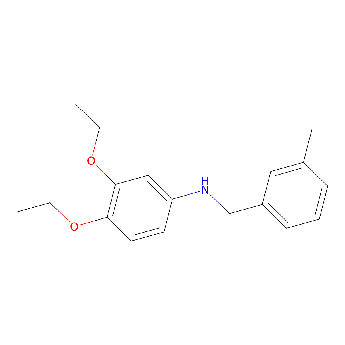 N-(3,4-Diethoxyphenyl)-3-methylbenzenemethanamine molecular structure, CAS 1019575-99-5