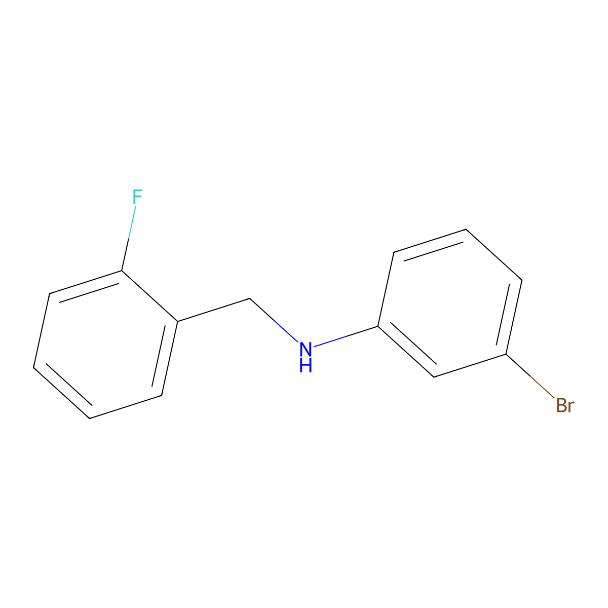 3-Bromo-N-(2-fluorobenzyl)aniline molecular structure, CAS 1019577-62-8