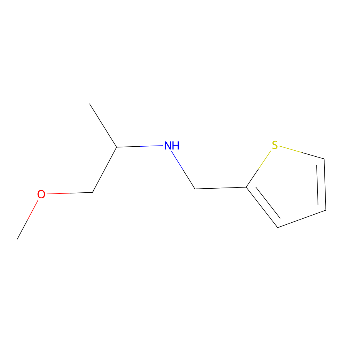 (1-Methoxypropan-2-yl)[(thiophen-2-yl)methyl]amine molecular structure, CAS 1019578-35-8