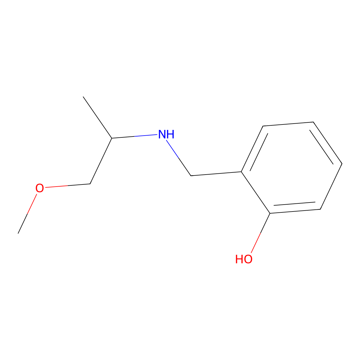 2-{[(1-Methoxypropan-2-YL)amino]methyl}phenol molecular structure, CAS 1019578-53-0
