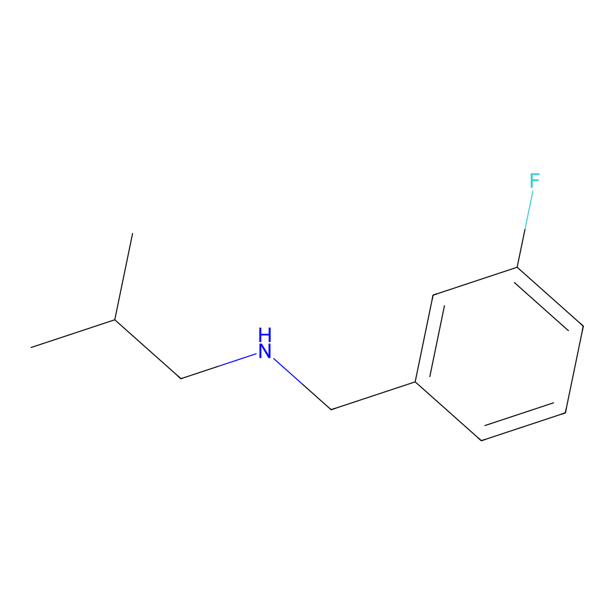 [(3-Fluorophenyl)methyl](2-methylpropyl)amine molecular structure, CAS 1019578-68-7