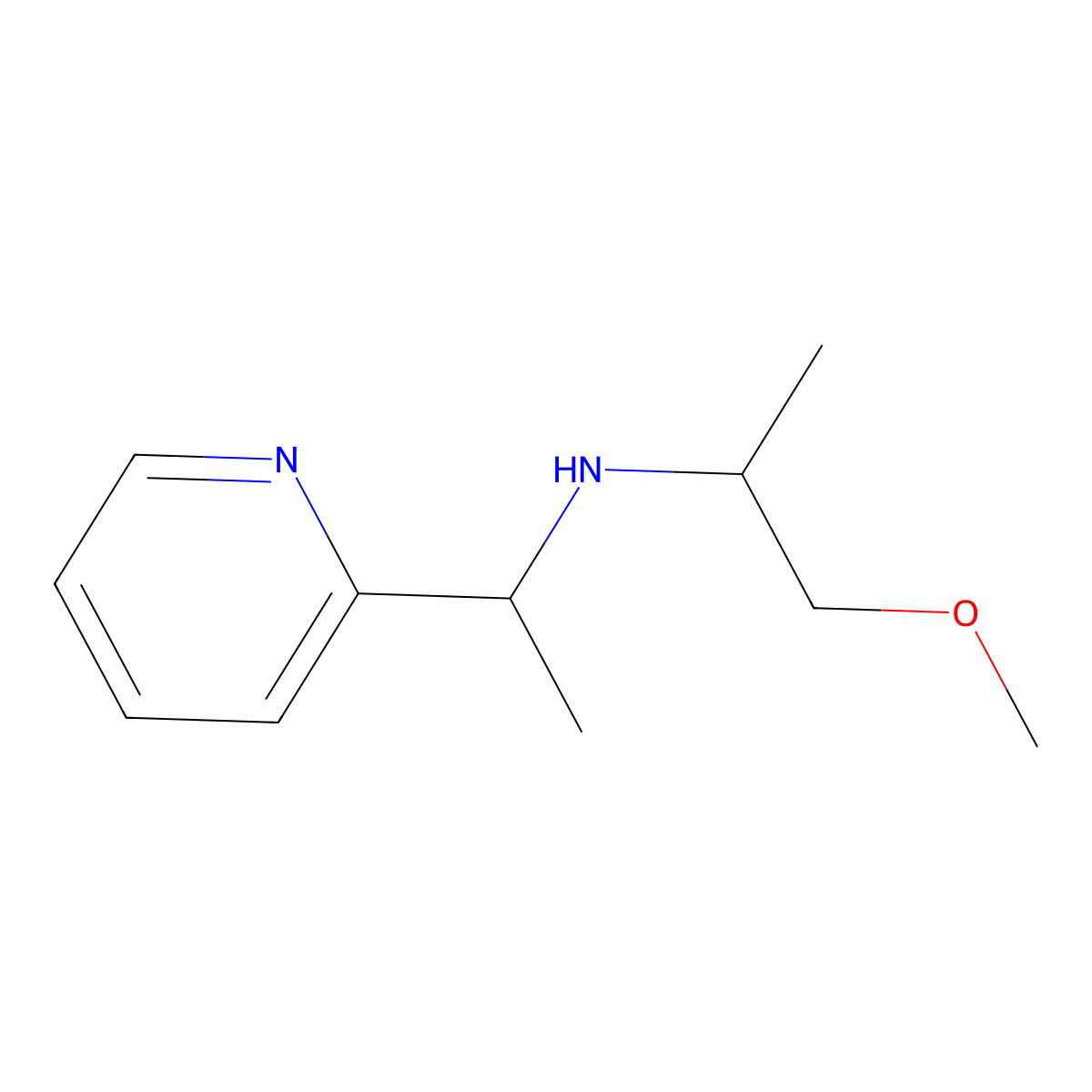 (1-Methoxypropan-2-YL)[1-(pyridin-2-YL)ethyl]amine molecular structure, CAS 1019578-70-1