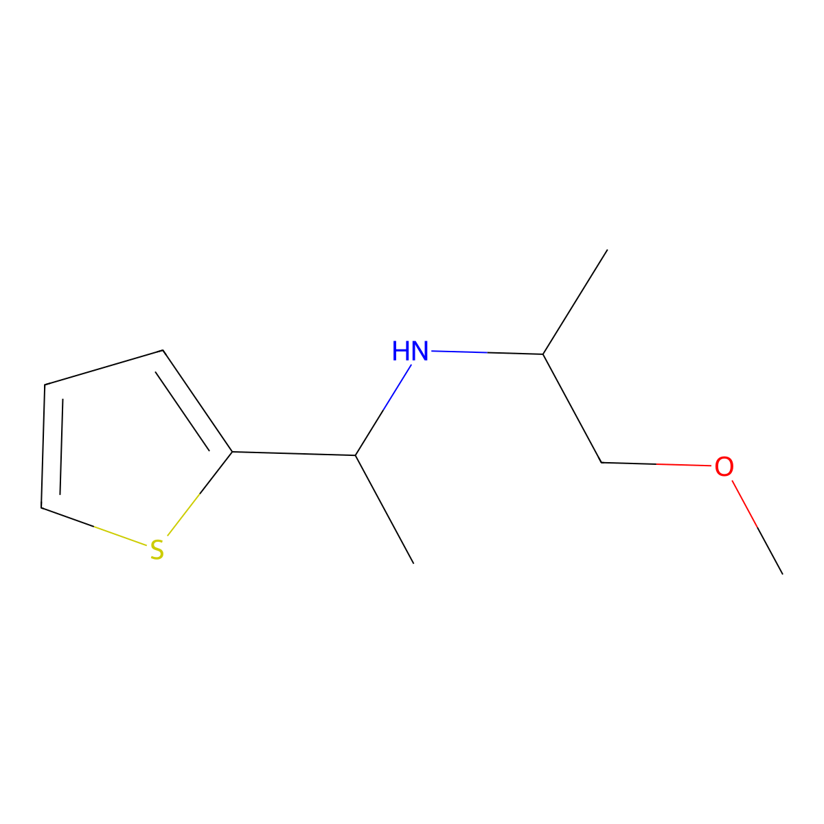 (1-Methoxypropan-2-YL)[1-(thiophen-2-YL)ethyl]amine molecular structure, CAS 1019578-73-4