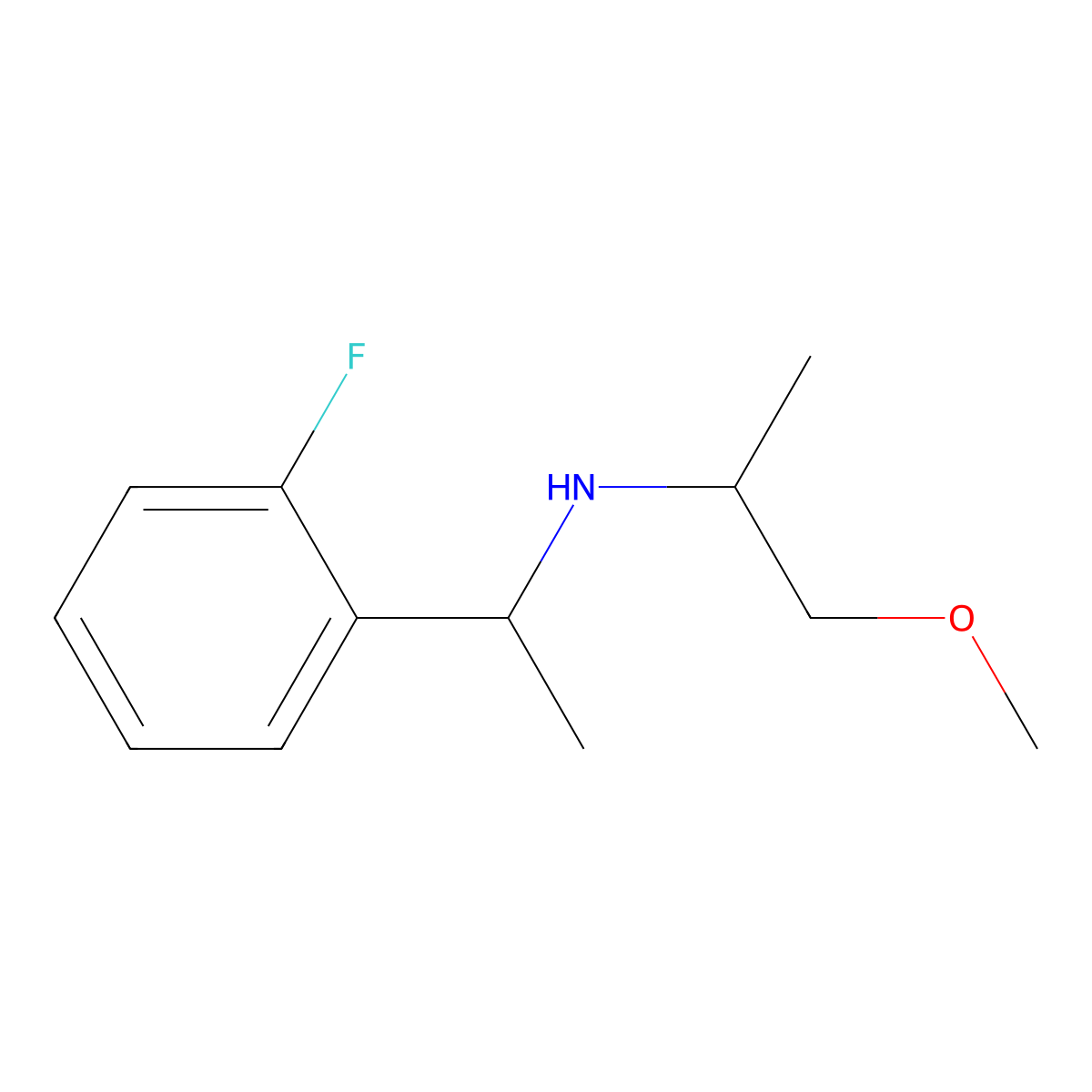 [1-(2-Fluorophenyl)ethyl](1-methoxypropan-2-YL)amine molecular structure, CAS 1019578-76-7