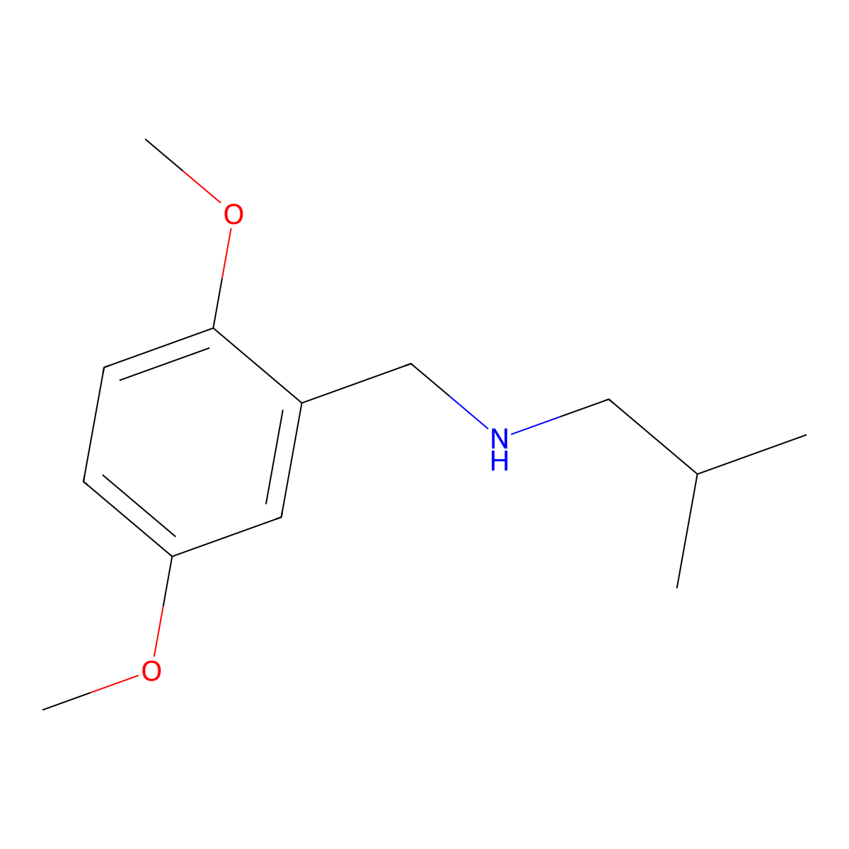[(2,5-Dimethoxyphenyl)methyl](2-methylpropyl)amine molecular structure, CAS 1019579-49-7