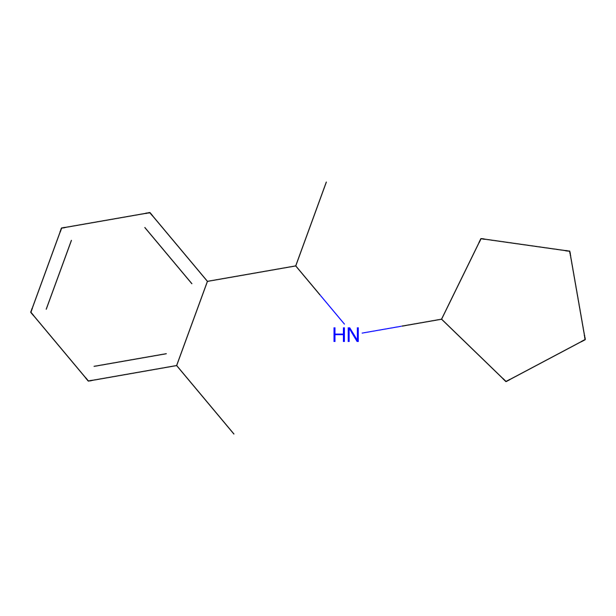 N-[1-(2-methylphenyl)ethyl]cyclopentanamine molecular structure, CAS 1019580-18-7