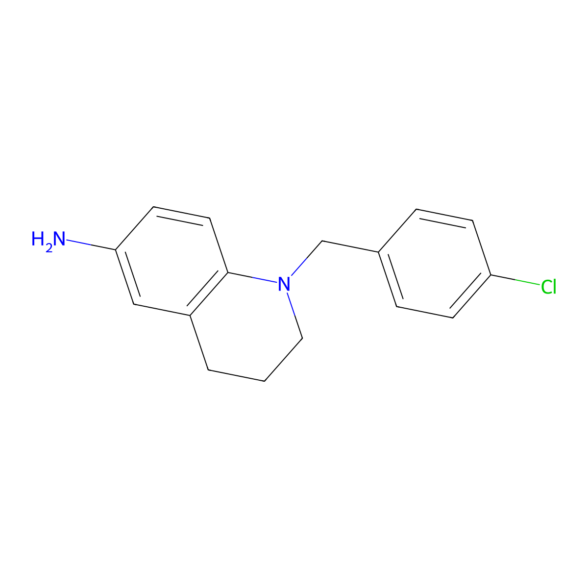 1-[(4-Chlorophenyl)methyl]-1,2,3,4-tetrahydroquinolin-6-amine molecular structure, CAS 1019580-89-2