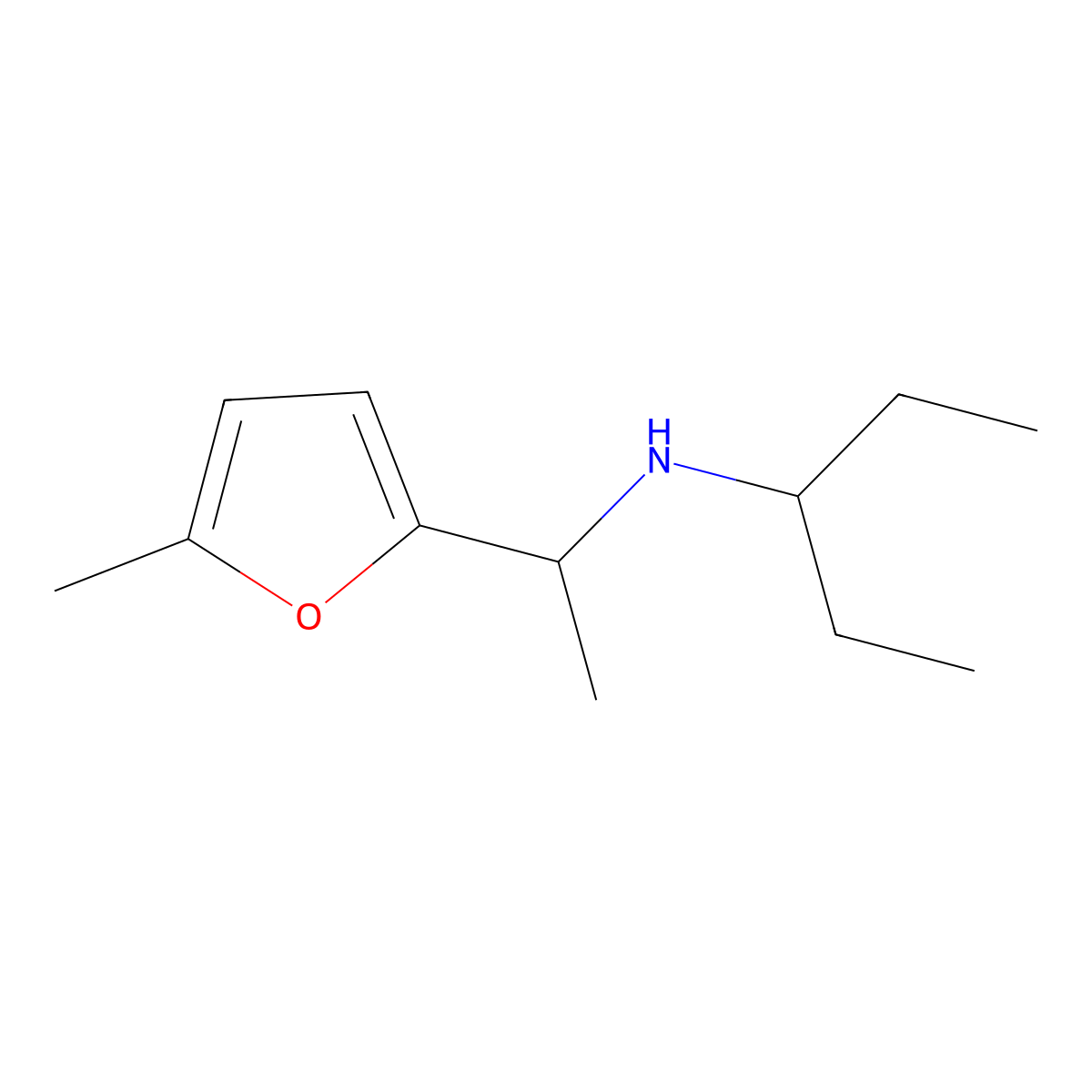 [1-(5-Methylfuran-2-YL)ethyl](pentan-3-YL)amine molecular structure, CAS 1019581-21-5
