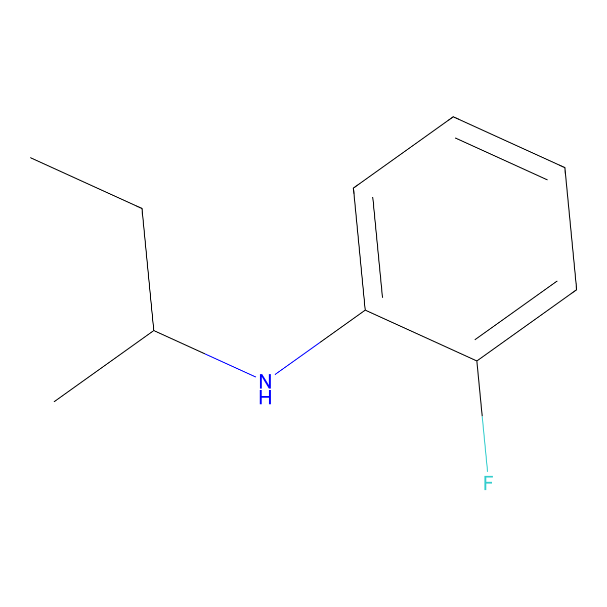 N-(butan-2-yl)-2-fluoroaniline molecular structure, CAS 1019581-93-1