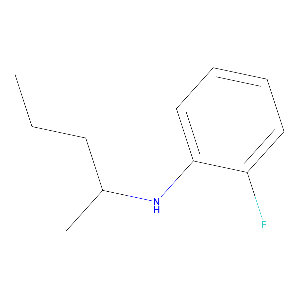 2-fluoro-N-(pentan-2-yl)aniline molecular structure, CAS 1019581-96-4