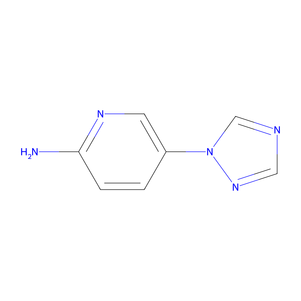 5-(1H-1,2,4-triazol-1-yl)pyridin-2-amine molecular structure, CAS 1019582-75-2