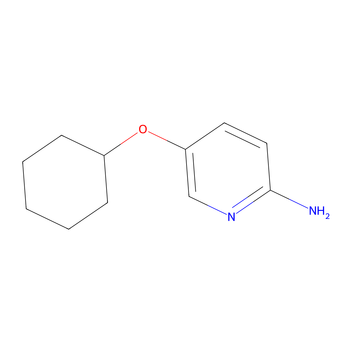 5-(Cyclohexyloxy)-2-pyridinamine molecular structure, CAS 1019582-87-6