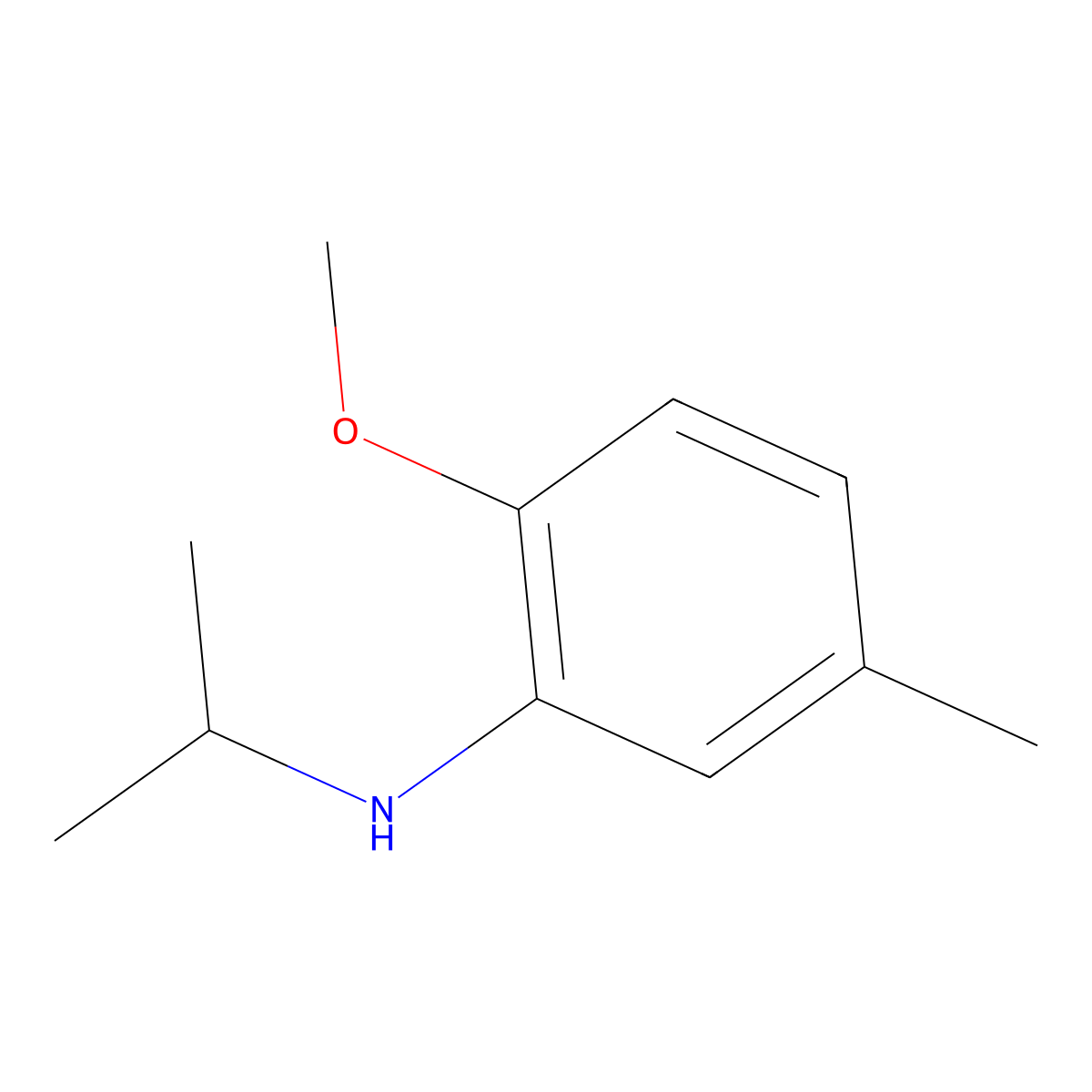 2-methoxy-5-methyl-N-(propan-2-yl)aniline molecular structure, CAS 1019582-92-3