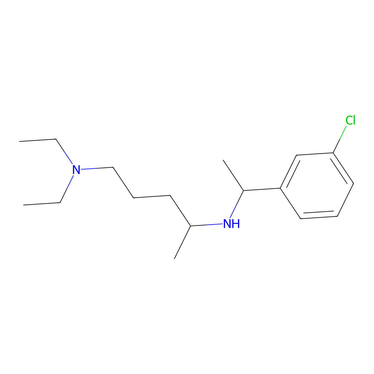 N4-[1-(3-Chlorophenyl)ethyl]-N1,N1-diethyl-1,4-pentanediamine molecular structure, CAS 1019584-00-9