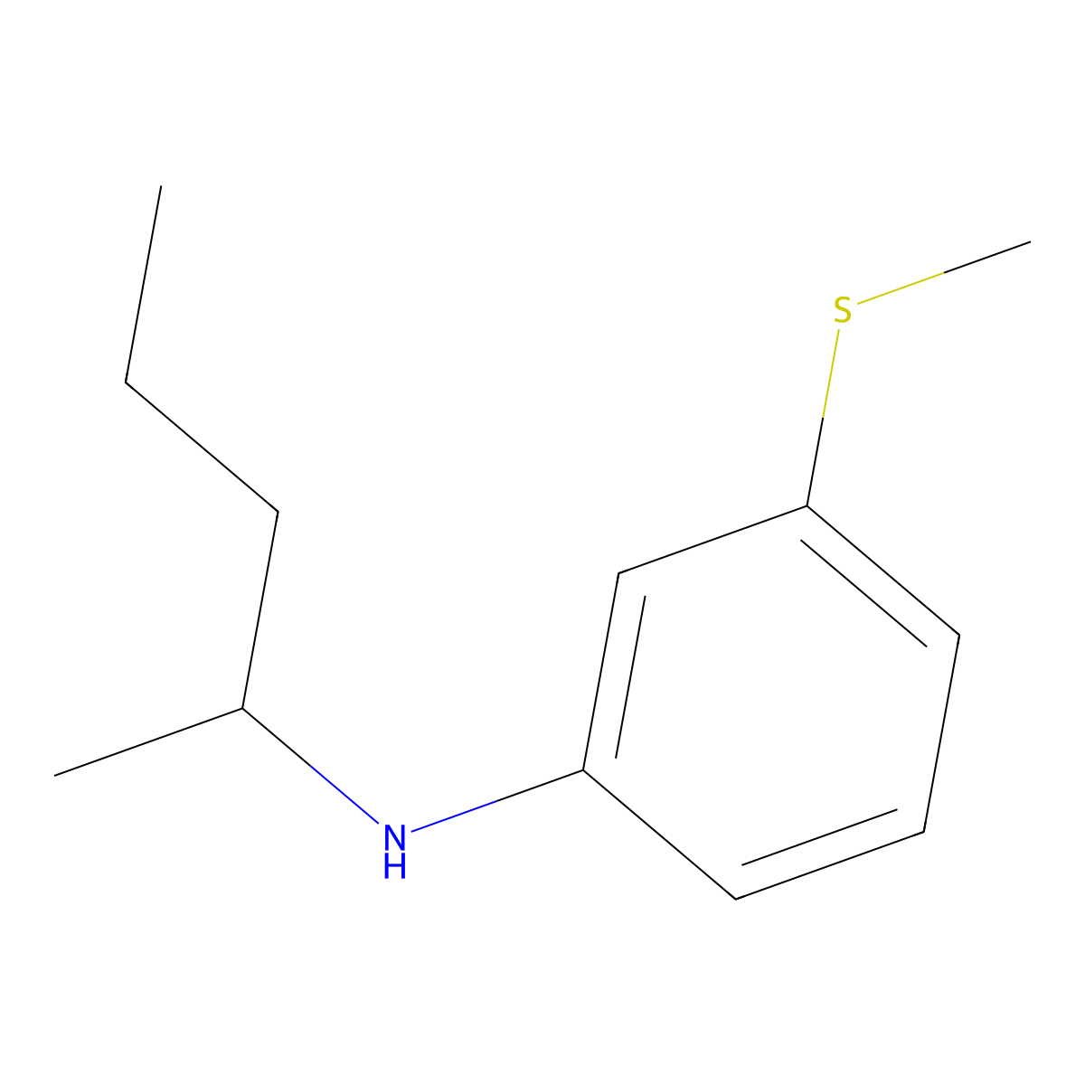 3-(Methylsulfanyl)-N-(pentan-2-YL)aniline molecular structure, CAS 1019585-12-6