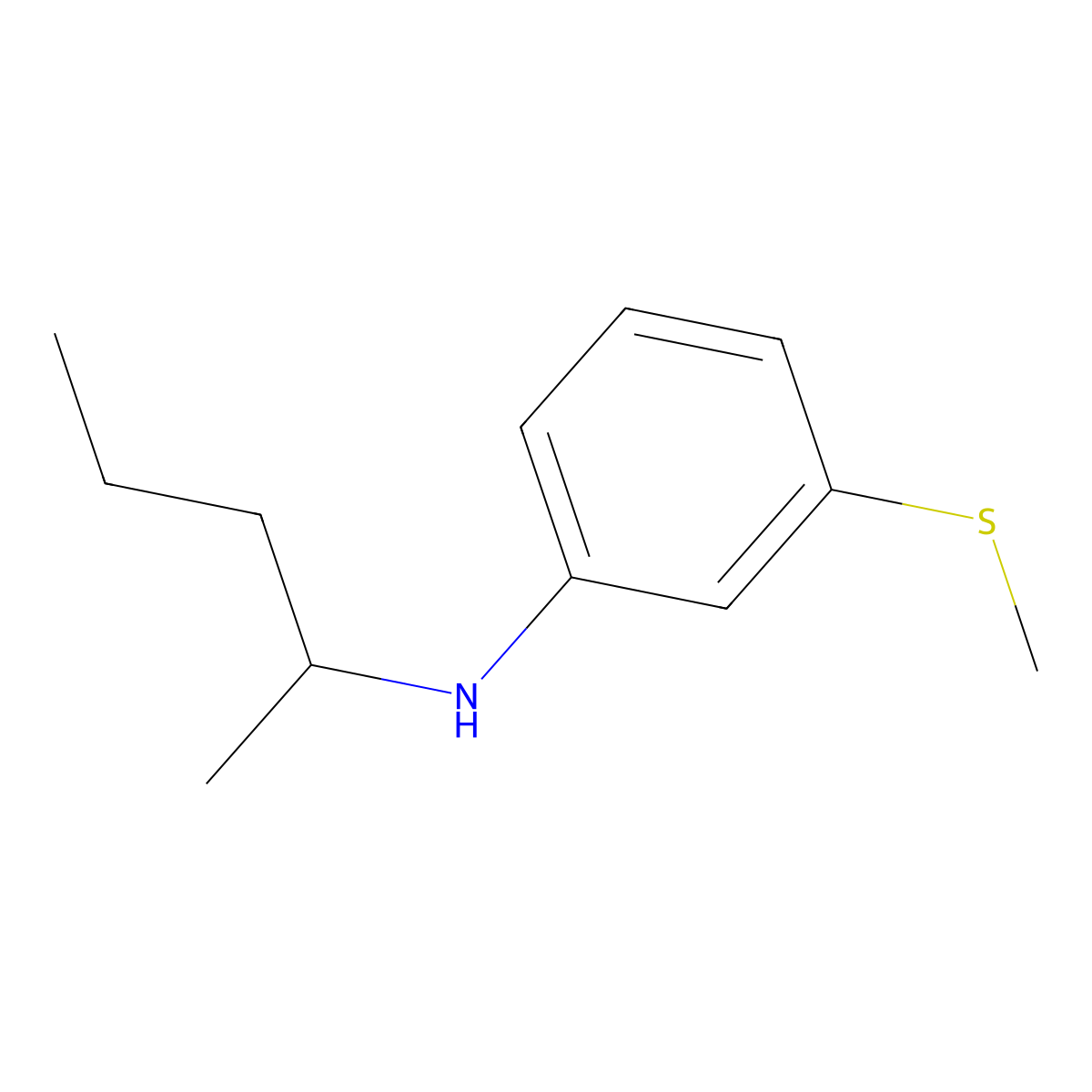3-(Methylsulfanyl)-N-(pentan-2-YL)aniline molecular structure, CAS 1019585-12-6