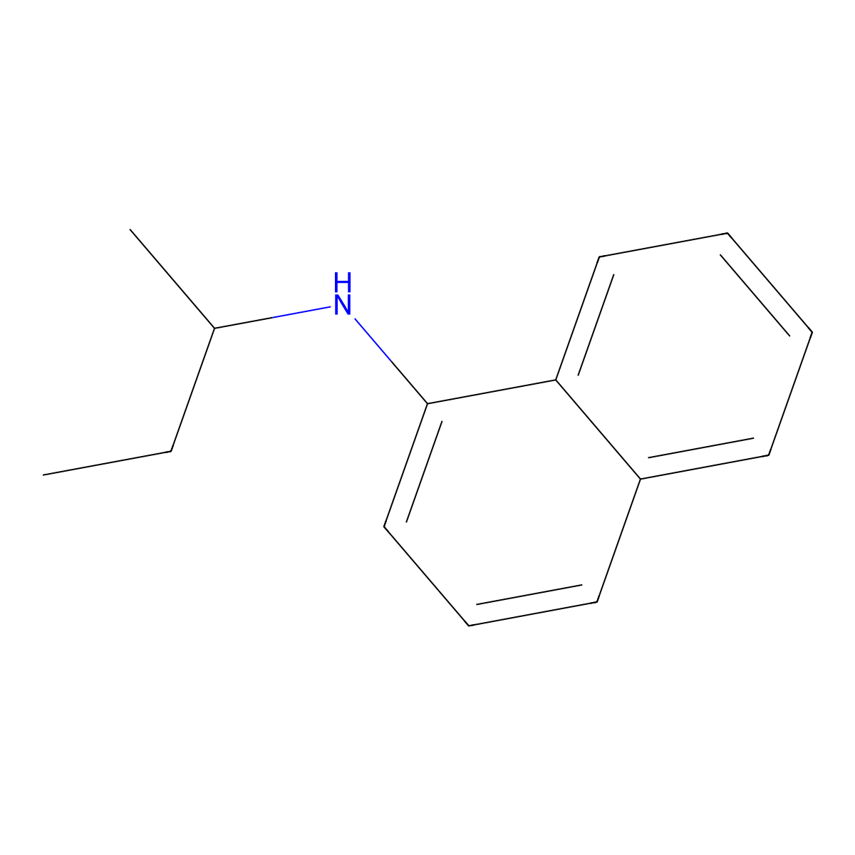 1-Naphthalenamine, N-(1-methylpropyl)- molecular structure, CAS 1019585-69-3