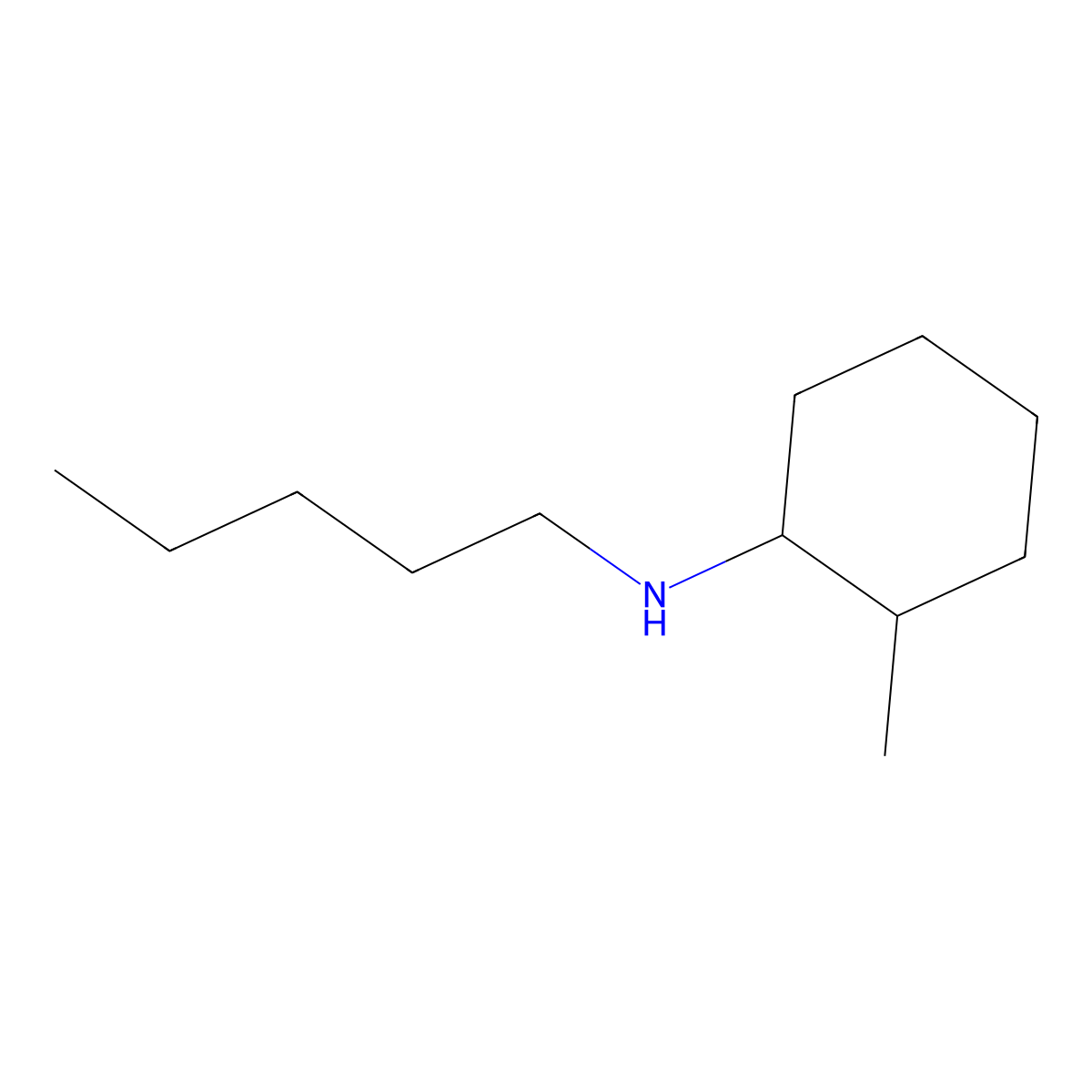 2-methyl-N-pentylcyclohexan-1-amine molecular structure, CAS 1019586-97-0