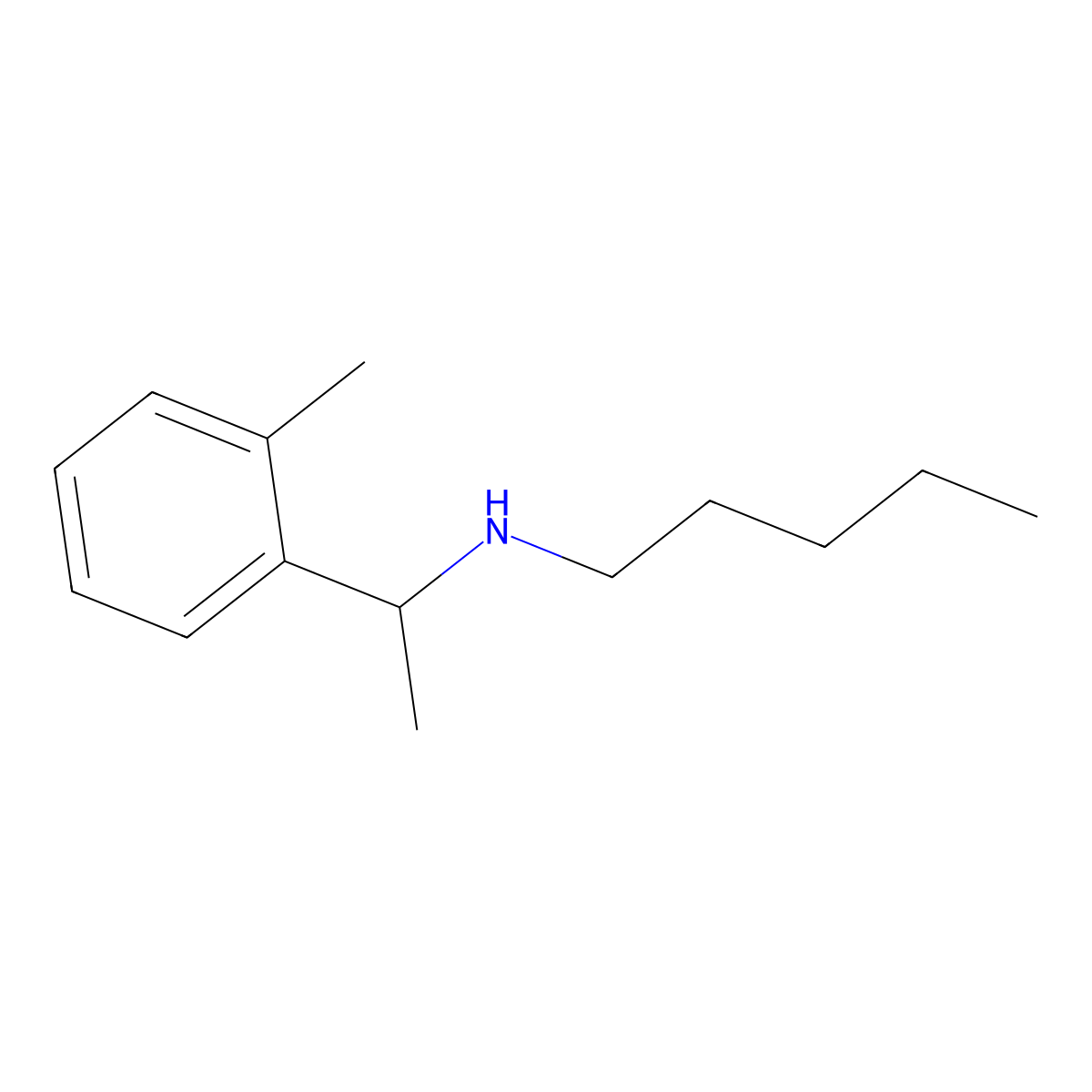 [1-(2-Methylphenyl)ethyl](pentyl)amine molecular structure, CAS 1019587-40-6