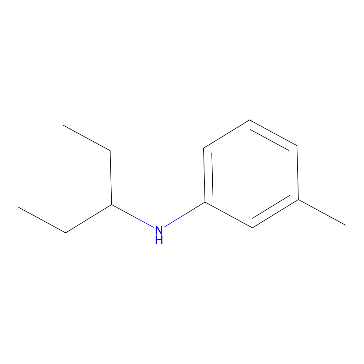 3-methyl-N-(pentan-3-yl)aniline molecular structure, CAS 1019587-47-3