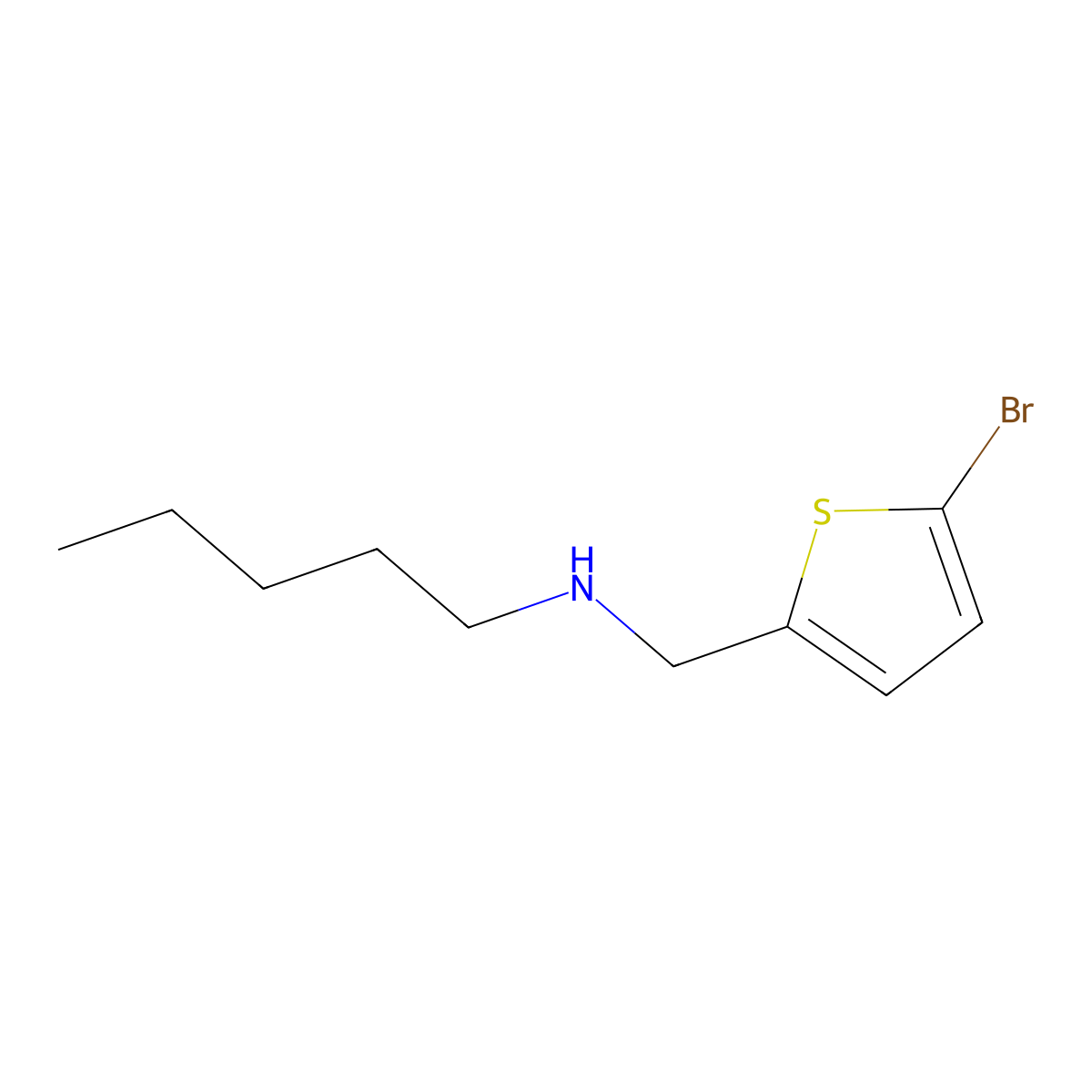 [(5-Bromothiophen-2-YL)methyl](pentyl)amine molecular structure, CAS 1019587-61-1