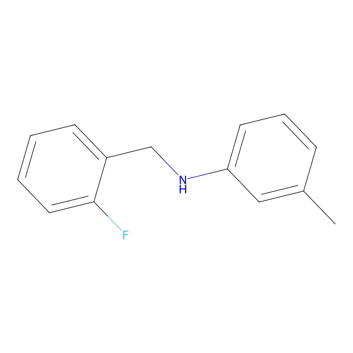 N-(2-Fluorobenzyl)-3-methylaniline molecular structure, CAS 1019587-91-7