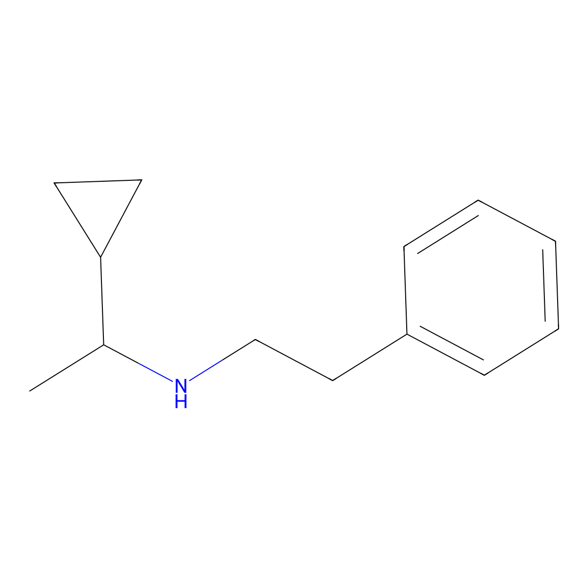 (1-Cyclopropylethyl)(2-phenylethyl)amine molecular structure, CAS 1019588-86-3