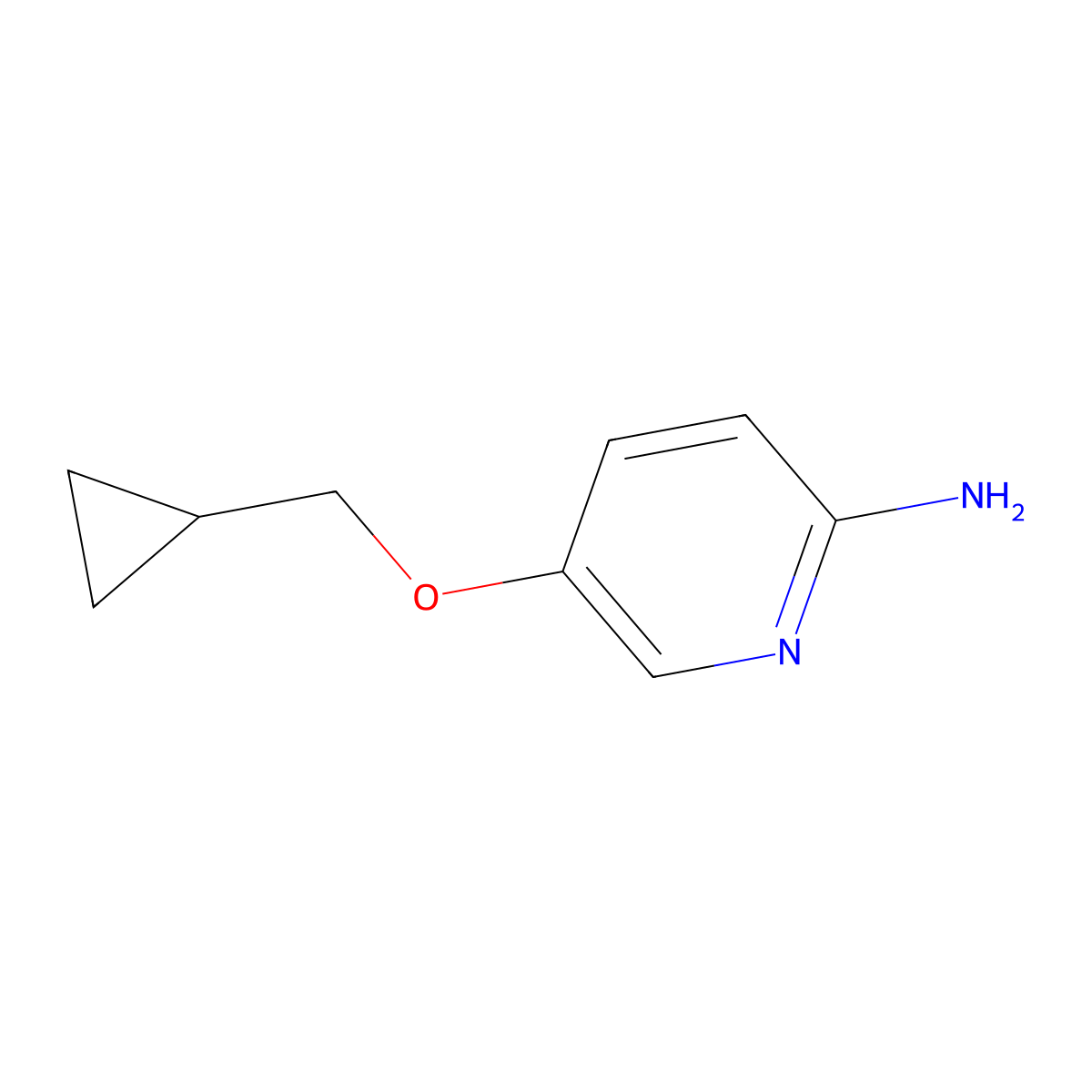 5-(Cyclopropylmethoxy)pyridin-2-amine molecular structure, CAS 1019590-27-2