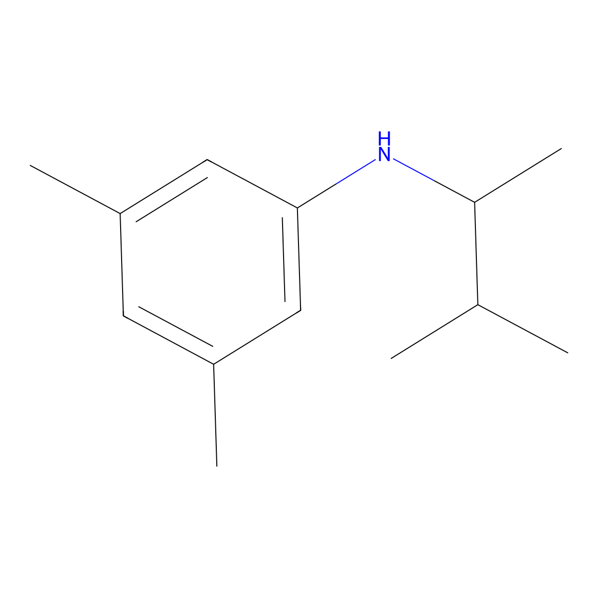 3,5-dimethyl-N-(3-methylbutan-2-yl)aniline molecular structure, CAS 1019591-98-0