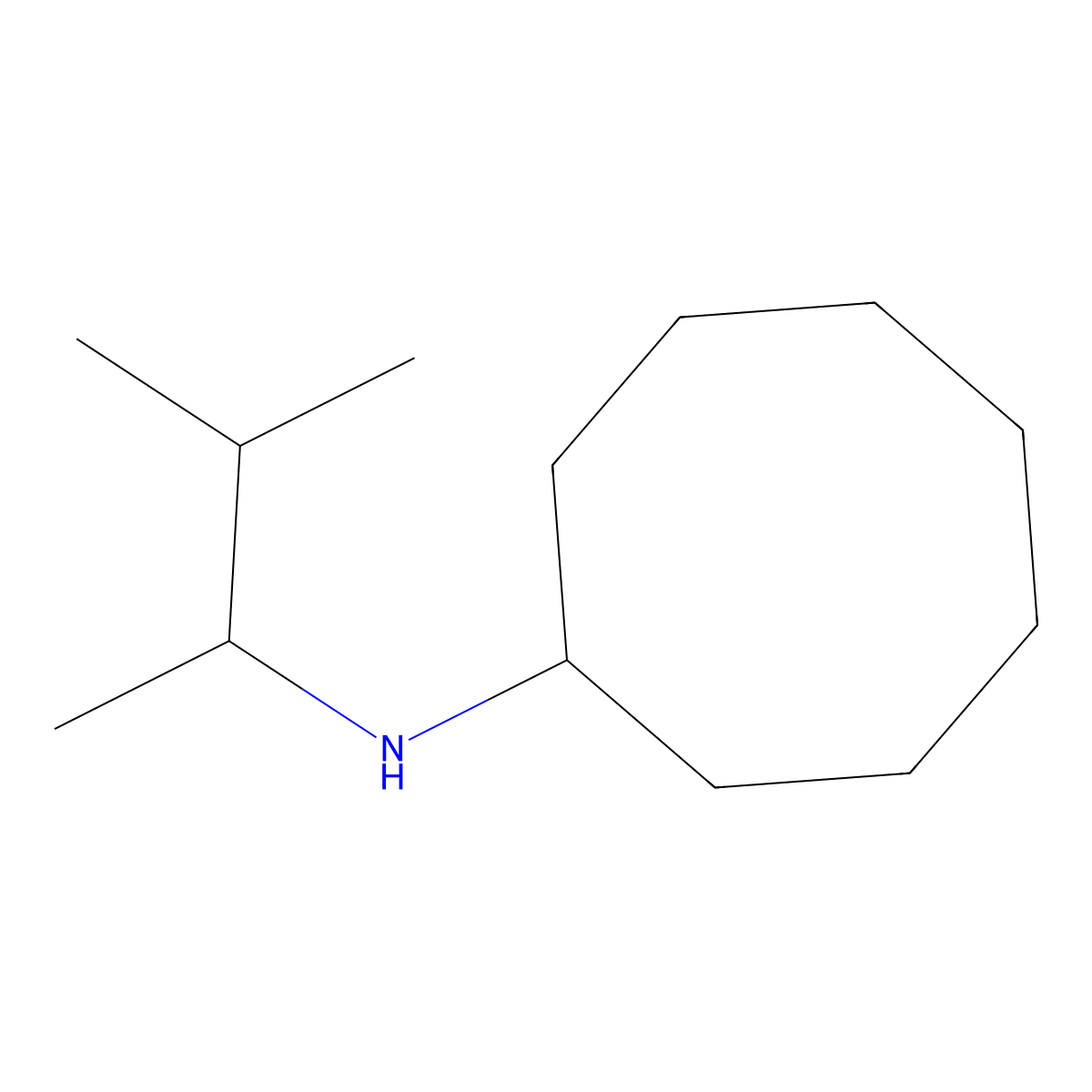 N-(3-methylbutan-2-yl)cyclooctanamine molecular structure, CAS 1019592-12-1