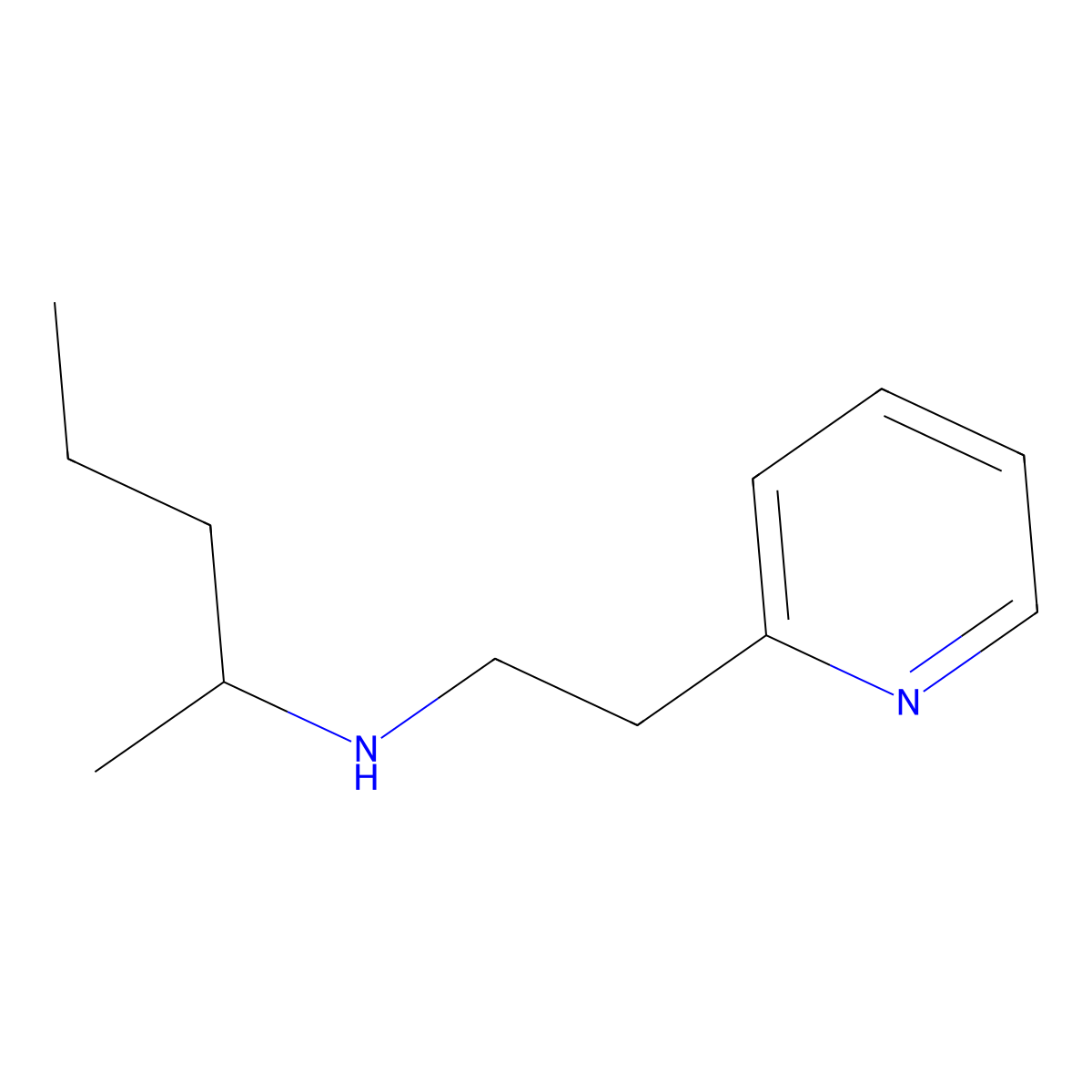 (Pentan-2-yl)[2-(pyridin-2-yl)ethyl]amine molecular structure, CAS 1019592-68-7