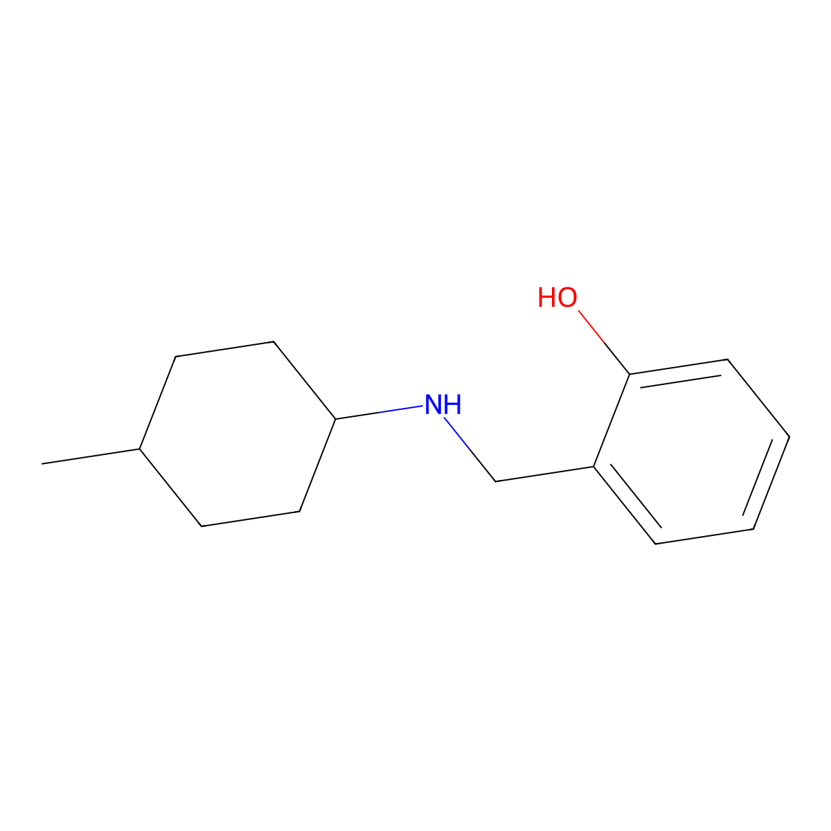 2-(((4-Methylcyclohexyl)amino)methyl)phenol molecular structure, CAS 1019594-90-1