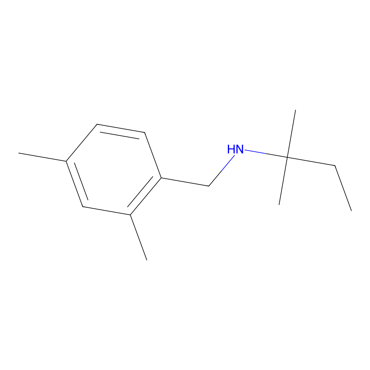 [(2,4-Dimethylphenyl)methyl](2-methylbutan-2-YL)amine molecular structure, CAS 1019595-20-0