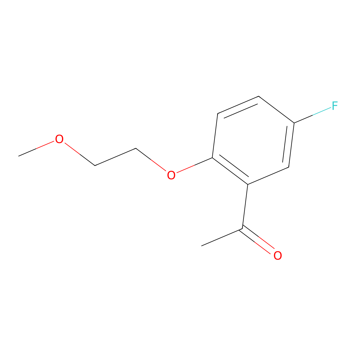 1-[5-Fluoro-2-(2-methoxyethoxy)phenyl]ethanone molecular structure, CAS 1019595-84-6