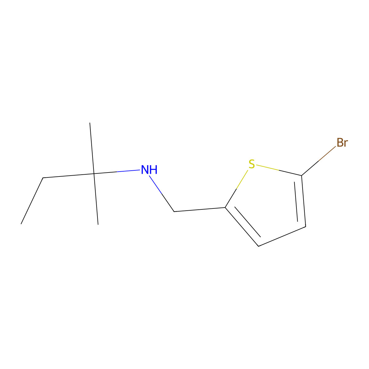 [(5-Bromothiophen-2-YL)methyl](2-methylbutan-2-YL)amine molecular structure, CAS 1019596-13-4