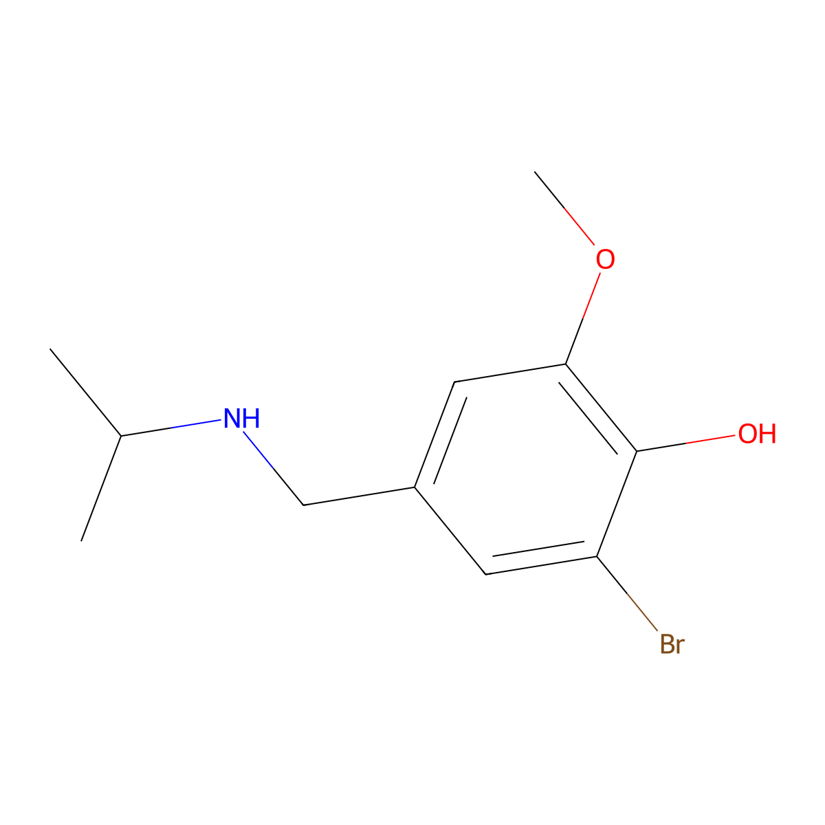 2-Bromo-6-methoxy-4-{[(propan-2-yl)amino]methyl}phenol molecular structure, CAS 1019596-28-1