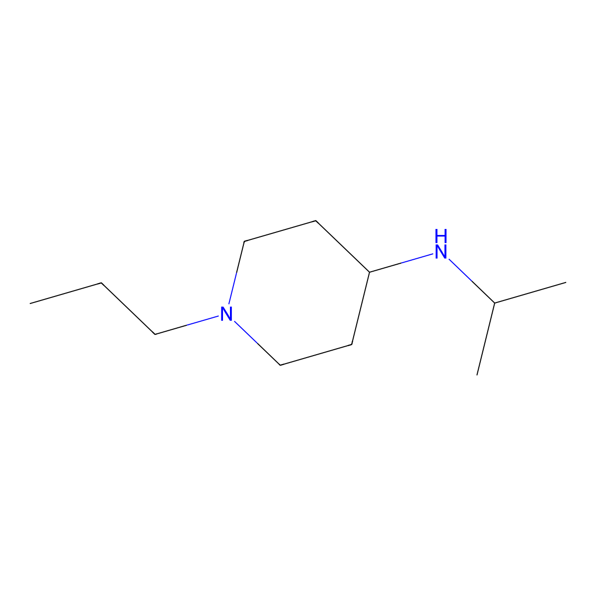 N-(Propan-2-yl)-1-propylpiperidin-4-amine molecular structure, CAS 1019596-34-9