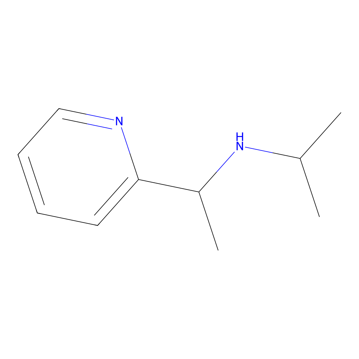 (Propan-2-yl)[1-(pyridin-2-yl)ethyl]amine molecular structure, CAS 1019596-52-1