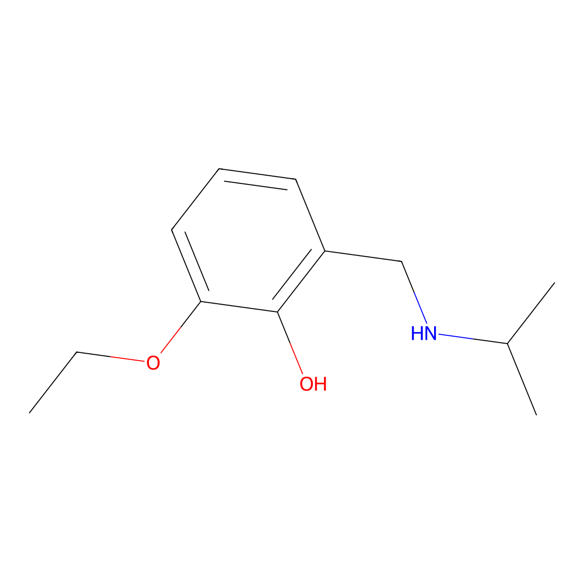 2-Ethoxy-6-{[(propan-2-yl)amino]methyl}phenol molecular structure, CAS 1019596-55-4