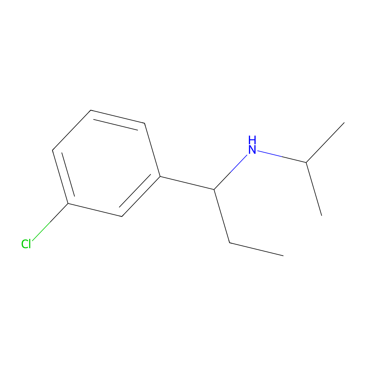 [1-(3-Chlorophenyl)propyl](propan-2-yl)amine molecular structure, CAS 1019596-61-2