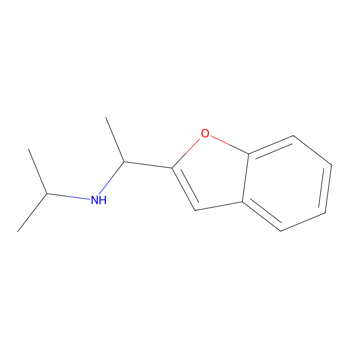 [1-(1-Benzofuran-2-yl)ethyl](propan-2-yl)amine molecular structure, CAS 1019598-09-4