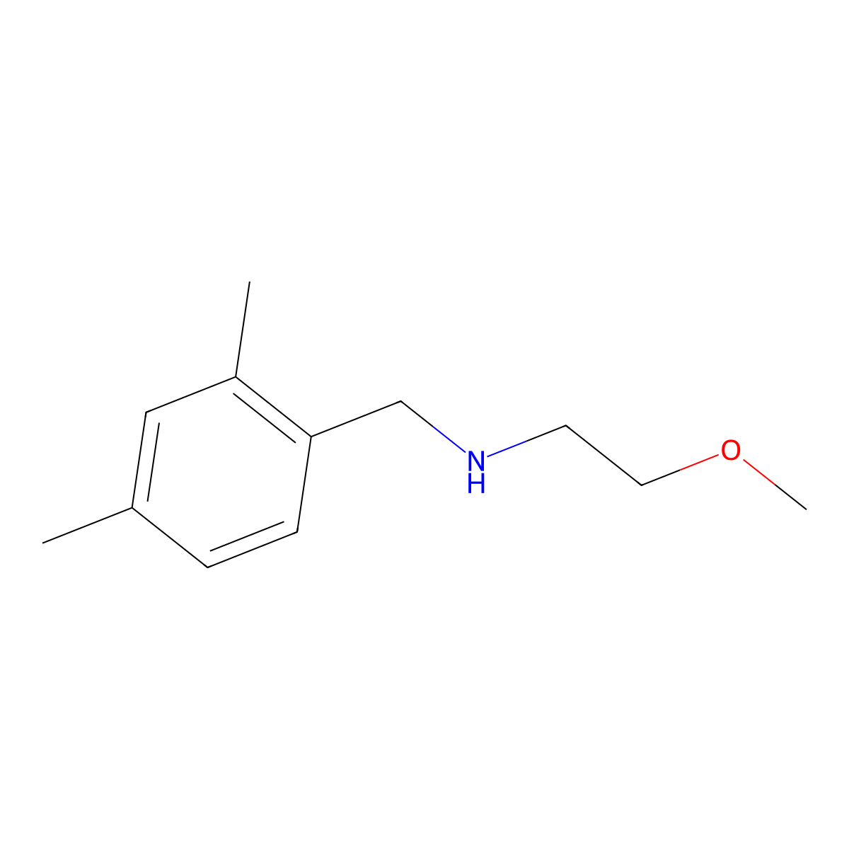 ((2,4-Dimethylphenyl)methyl)(2-methoxyethyl)amine molecular structure, CAS 1019598-18-5