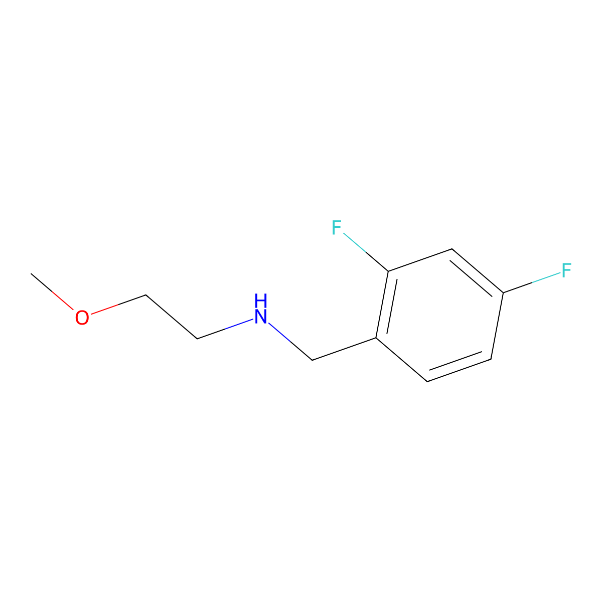 [(2,4-Difluorophenyl)methyl](2-methoxyethyl)amine molecular structure, CAS 1019598-24-3