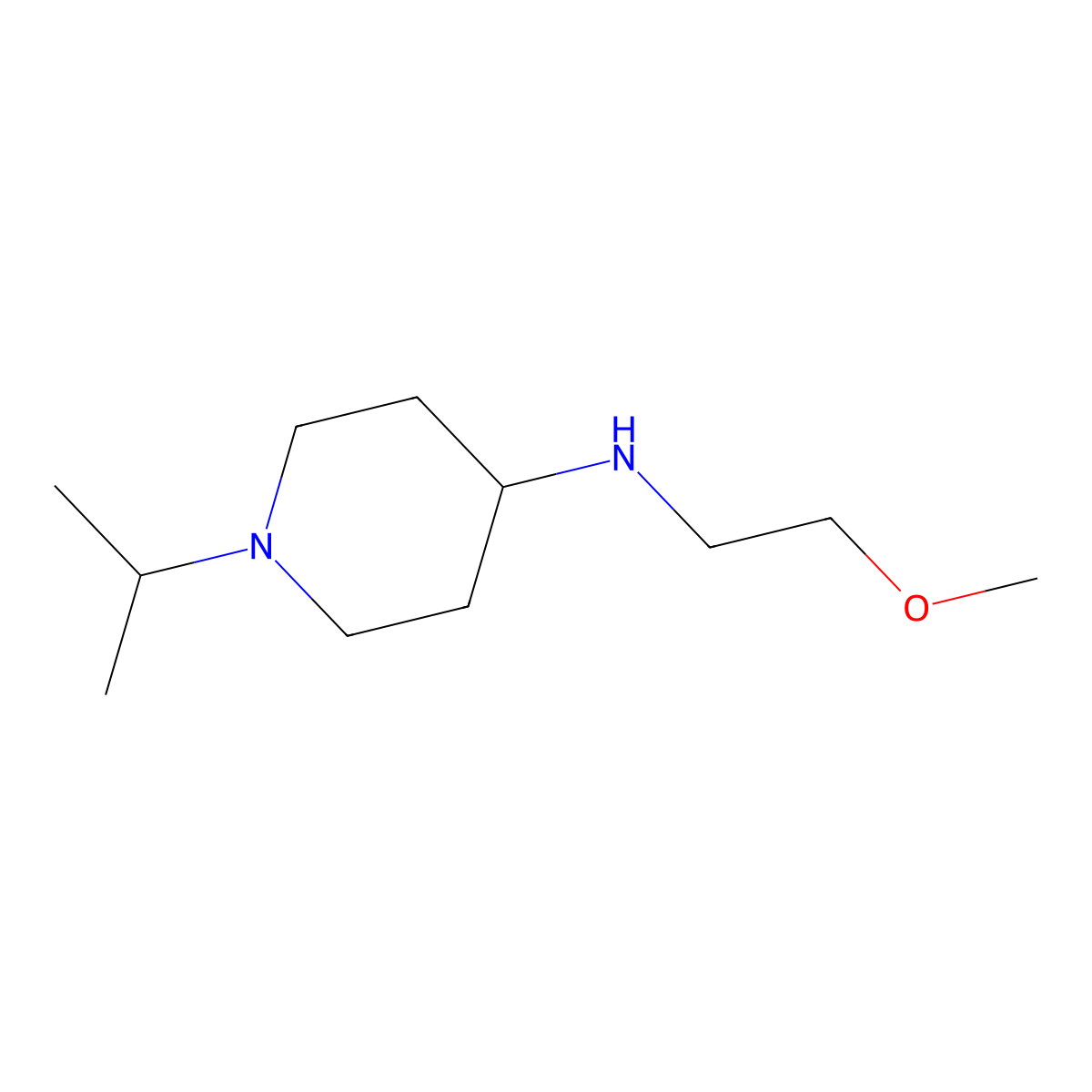 N-(2-Methoxyethyl)-1-(propan-2-yl)piperidin-4-amine molecular structure, CAS 1019598-30-1