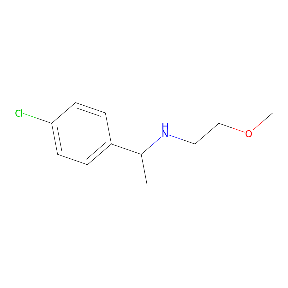[1-(4-Chlorophenyl)ethyl](2-methoxyethyl)amine molecular structure, CAS 1019598-50-5