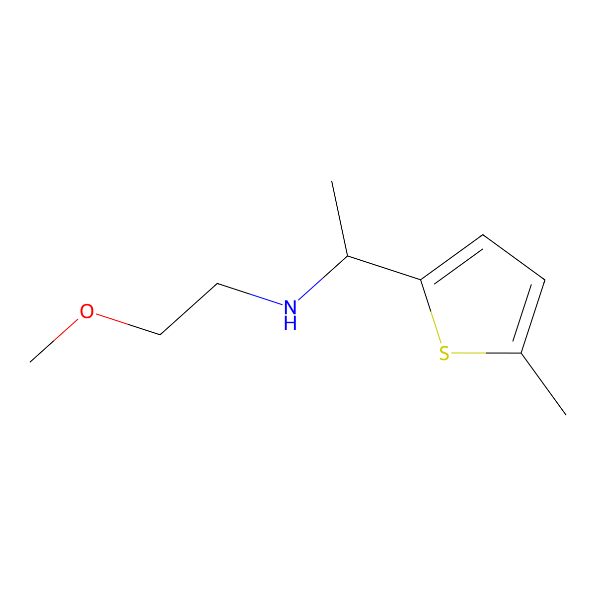 (2-Methoxyethyl)[1-(5-methylthiophen-2-YL)ethyl]amine molecular structure, CAS 1019599-35-9