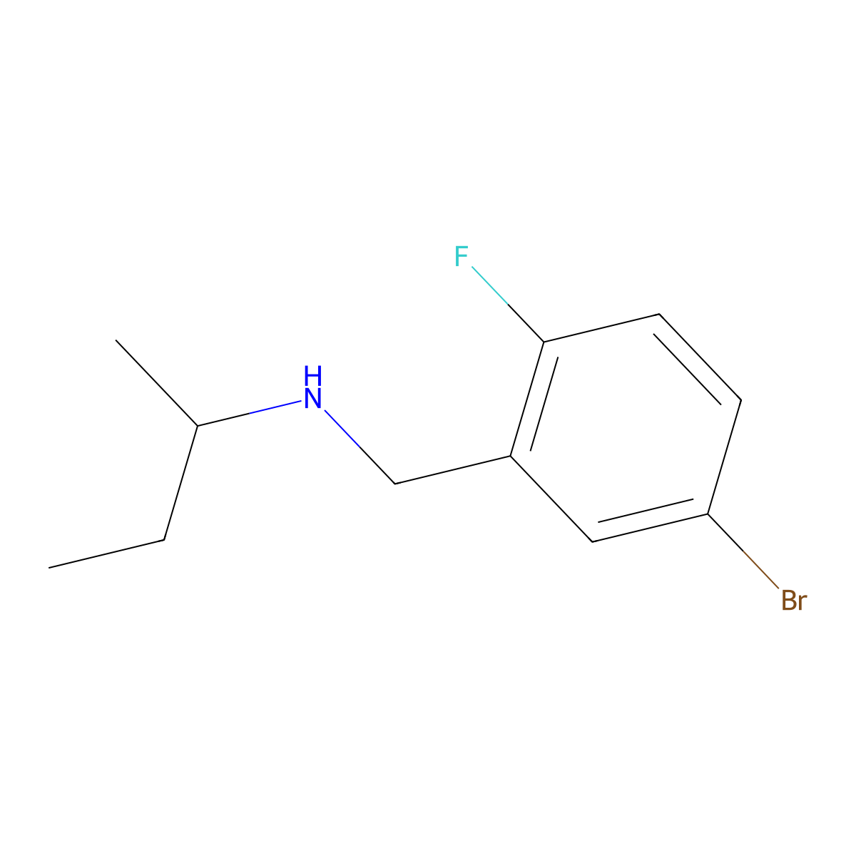 [(5-Bromo-2-fluorophenyl)methyl](butan-2-yl)amine molecular structure, CAS 1019599-47-3